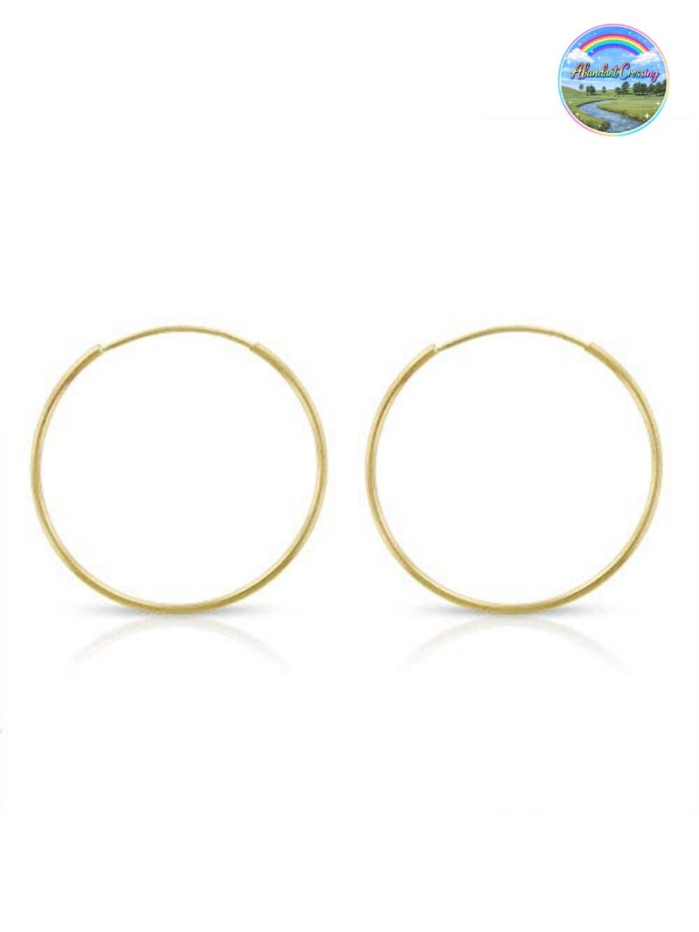 Real 14k Solid Gold Endless Hoop Earrings Thin Cartilage Helix Nose Tragus